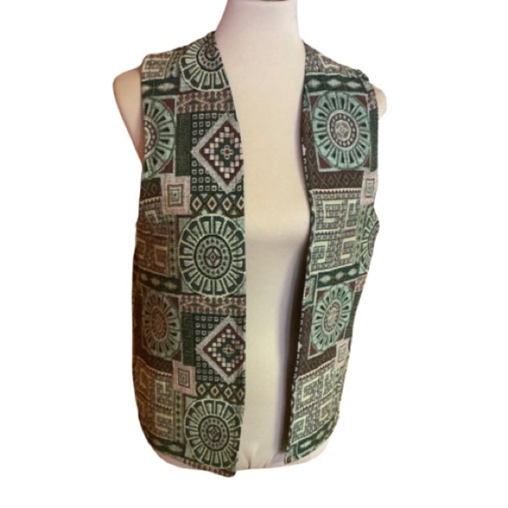 Vintage 70s tapestry vest